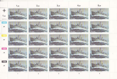 1982 Anniversary of Simonstown sheets of 25 each 8c,15c20c,25c. MNH SACC 510-13 FV R1713