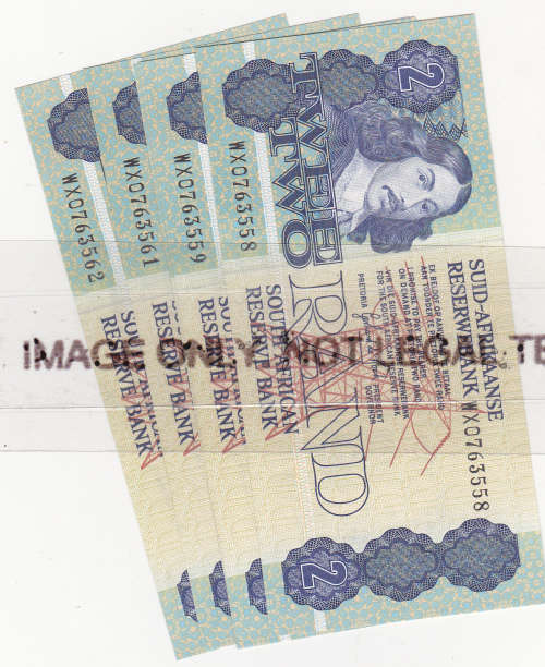 1984 R2 X 4 consecutive notes GPC de Kock in UNC A/E No's FK0142994
