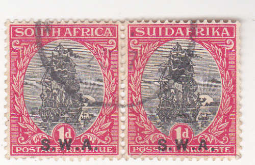 1927-30 SWA 1d used pair  SACC 82