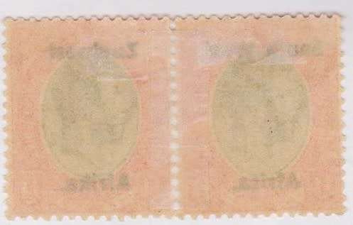 "BARGAIN" 1924 SWA KGV o p Type lll 1 pound pair (Joined ) MLH  SACC 37d