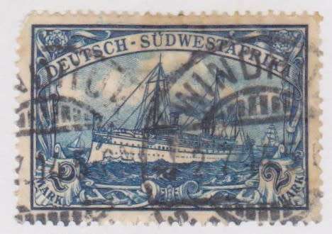 1901 Deutsch-Sudwestafrika 2 Mark used single SACC  23