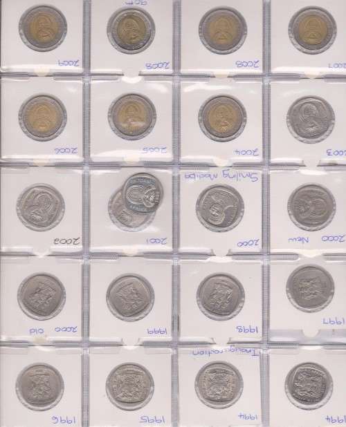 1989-2018 R S A 33  R5 coins in AU-UNC grade as per scan