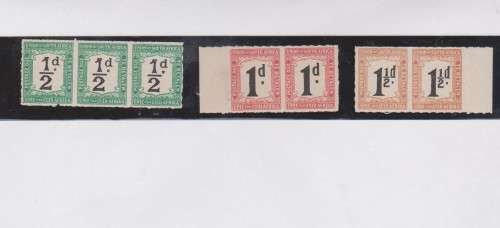 1922 Union Full set Postage Due 1/2d x 3,1d x 2,1 1/2d x 2 all MNH SACC 8-10