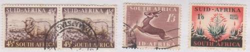 1953 Union Definitive Issue 4 1/2d,1s 3d,1s 6d as per scanSACC 145-147