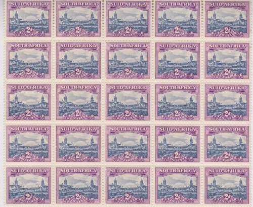 1950 Union 2d bottom marginal block of 25 with red plate number MNH SACC 133