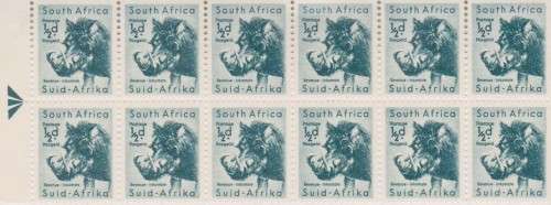 1954 Union 1/2d arrow block of 12 MNH SACC 150