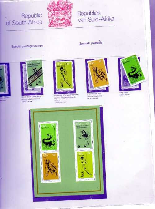 1961-82 R S A commem singles in R S A  stamp album in Mint and used GOOD VALUE HERE SACC 219-513