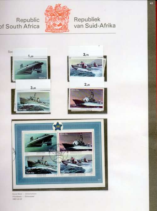 1961-82 R S A commem singles in R S A  stamp album in Mint and used GOOD VALUE HERE SACC 219-513