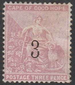 1880 COGH `3`o/p on 3d MNH SACC 33 VERY RARE