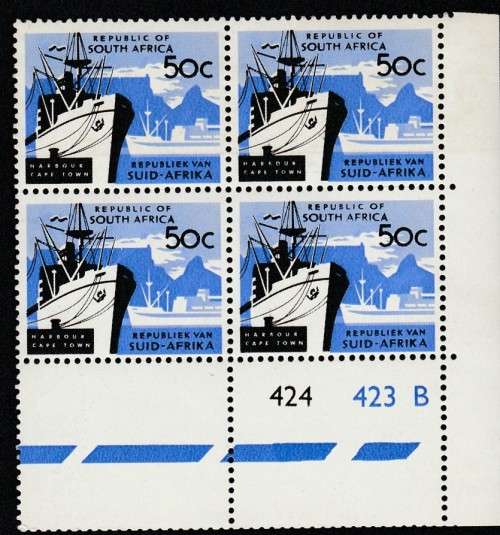 1971 R S A 1st def Iss 50c CB`s No424 423B and 437 436 B MNH sacc 272a