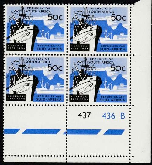 1971 R S A 1st def Iss 50c CB`s No424 423B and 437 436 B MNH sacc 272a