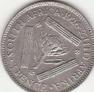 1926 UNION of SOUTH AFRICA 3 PENCE in F GRADE SCARCE