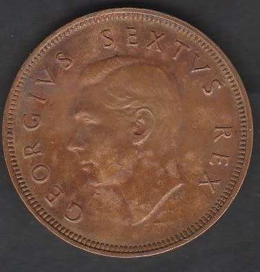 1949 UNION of S A 1d in EF+ grade