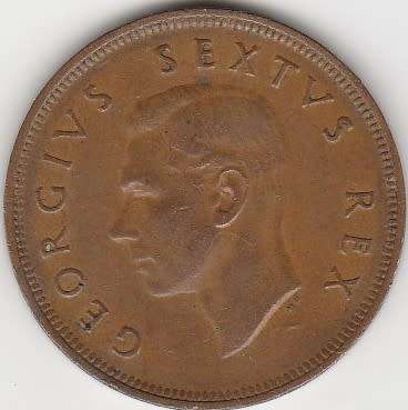 1951 UNION of S A 1 Penny in EF grade