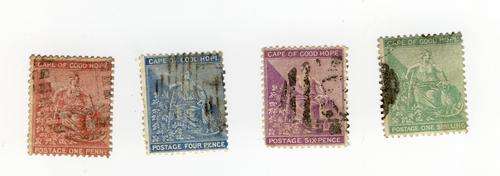 Set of 4 Sacc 18 - 21 Cape of Good Hope 1864 - 1877