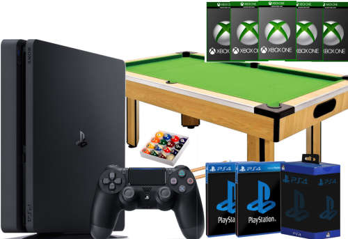 PS4 Console or Snooker Table or Gaming Headset or PS4 Care Pack or XBOX ONE Games... Your Choice!!