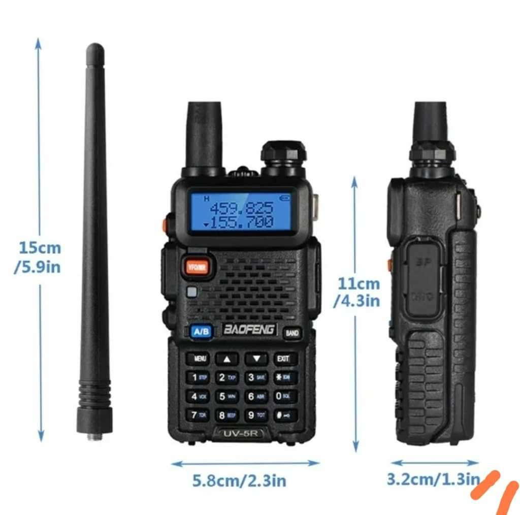 BAOFENG UV-5R Walkie Talkie VHF UHF Dual Band 5W Handheld Two Way Radio