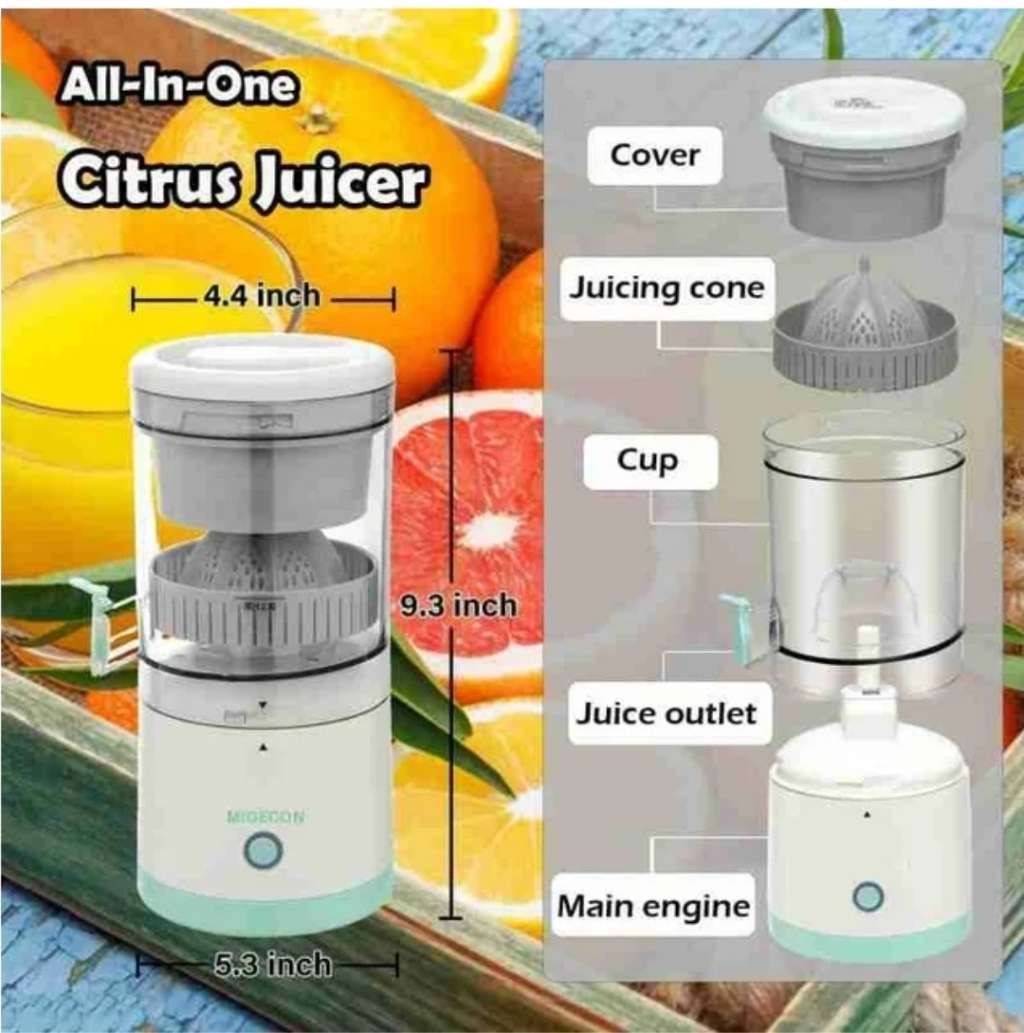 WIRELESS ELECTRIC CITRUS JUICER SQUEEZE JUICER