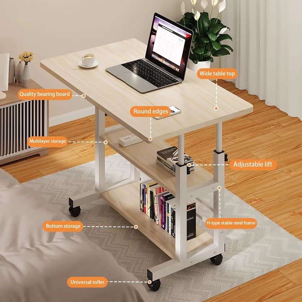 LAPTOP DESK WITH 2 SHELVESHEIGHT ADJUSTABLE