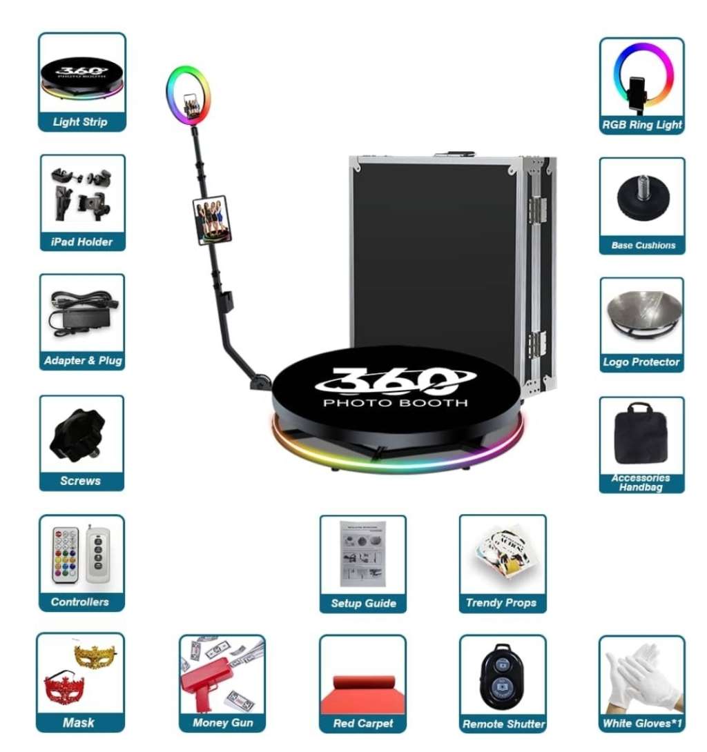 360 Photo Booth with Remote Control- (80 cm)