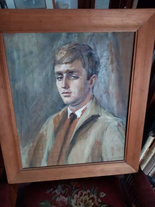 LARGE FRAMED PORTRAIT OF A MAN