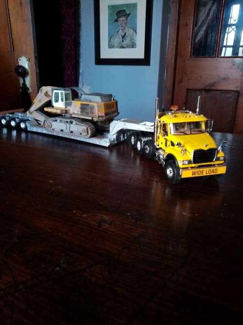 MACK WITH LOWBED TRAILER AND EXCAVATOR (RELISTED)