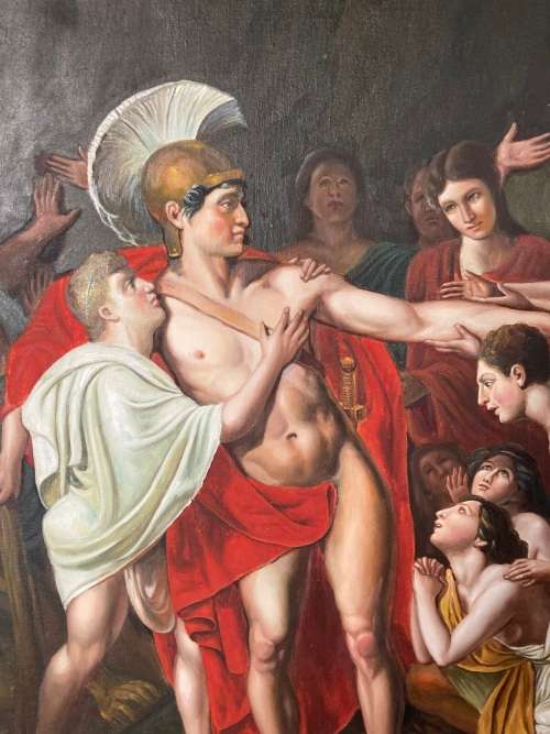 LARGE FRAMED OIL PAINTING IN ORNATE FRAME.STUNNING!!!