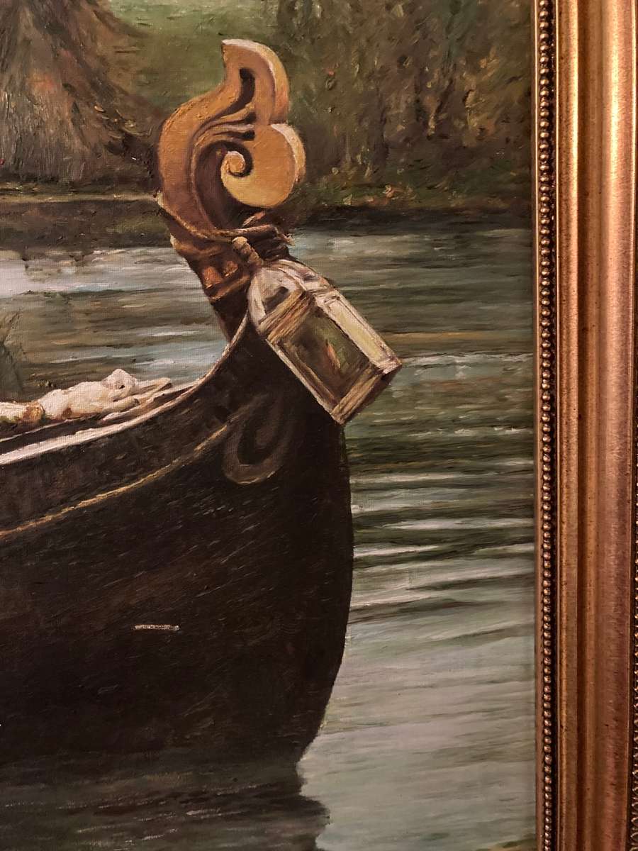 LARGE FRAMED OIL PAINTING ON BOARD ( COPY OF ORIGINAL)