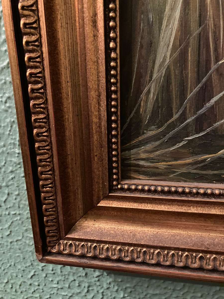 LARGE FRAMED OIL PAINTING ON BOARD ( COPY OF ORIGINAL)