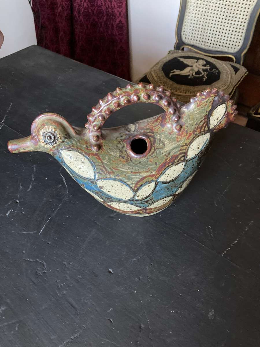 E MBATHA POTTERY RORKES DRIFT ROOSTER TEA POT!!