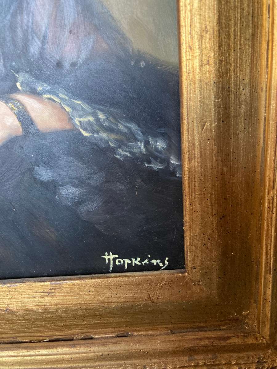 STUNNING PORTRAIT OF A LADY IN AN ORNATE FRAME