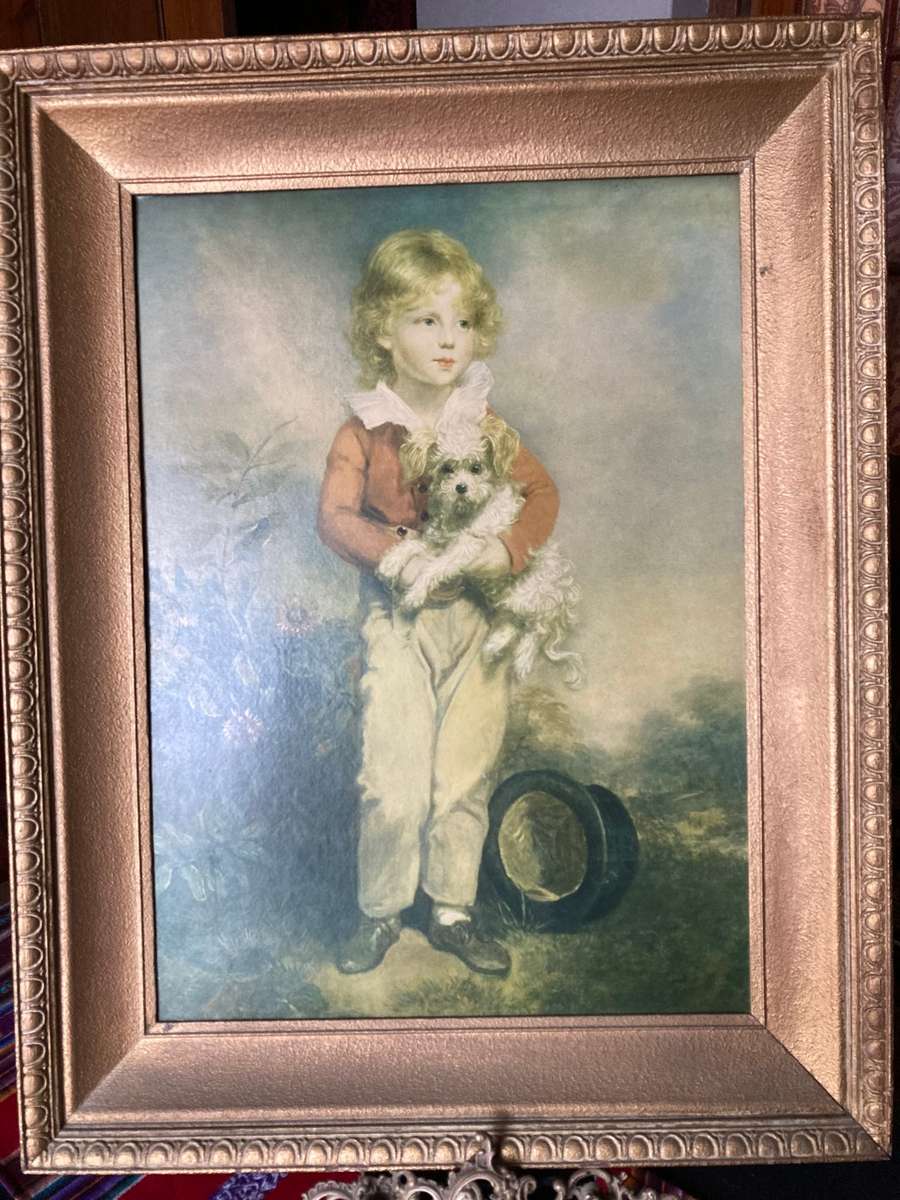 LARGE VINTAGE FRAMED PRINT