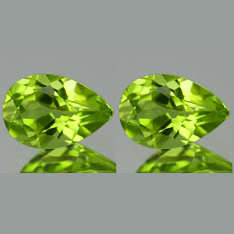 1.73cts SPARKLING PAIR!! - Natural Apple Green RARE BURMESE Peridot - BURMESE - R 2'394.00