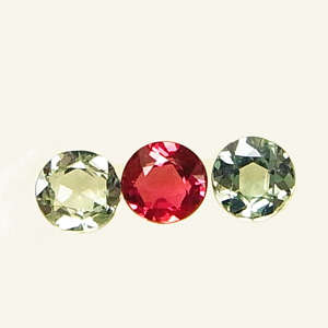 0.33cts WoW!!! - 100% NATURAL Padparadscha Red and L/Green SAPPHIRES -  Est. R 3'390.00