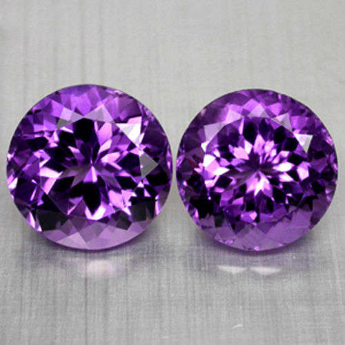 3.5mm 0.32ct (Pair) AAA 100 % Natural PURPLE AMETHYST