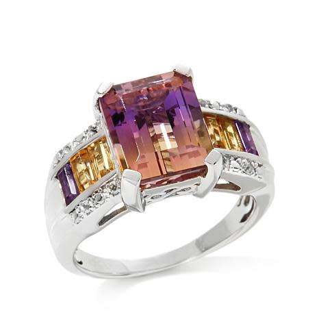 4.00ct  EXTREME 100% GENUINE *RARE* AAA AMETRINE - Purple/Gold/Yellow - Bicolour  - VVS