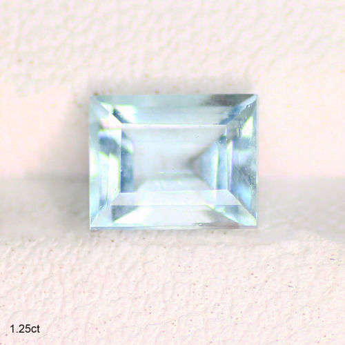 1.25ct TOP LUSTER!! 100% GRADE AA Natural AQUAMARINE SKY BLUE/SILVER with FIRE - BRAZIL