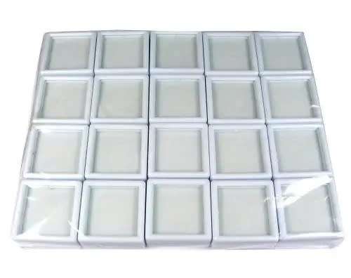 **Gem Boxes** 4x4cm Gem Display plastic box Storage for Gemstones 40 Boxes