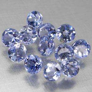100% NATURAL TANZANITES - LOT Parcel of 20 - 0.65ct - Total - 2mm