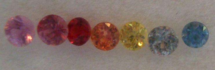 RAINBOW!! 0.69ct 100% NATURAL MIXED COLOUR SAPPHIRES - R 8645.00 - Combined 3 Sets Available!!