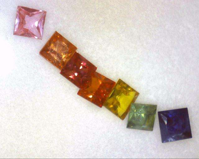 RAINBOW!!! 1.00ct 100% NATURAL MIXED COLOUR SAPPHIRES - R 12540.00 - Combined 3 Sets Available!!