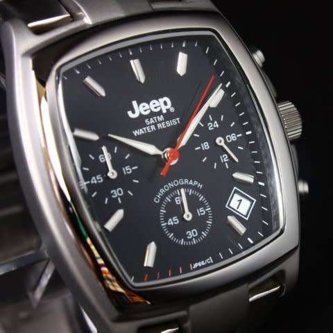 Jeep Men's Black Face Chronograph - New but selling as secondhand because battery needs replacing