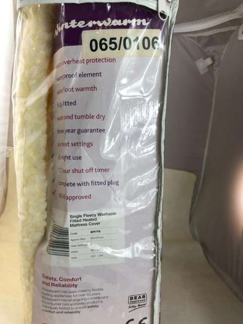 Heated Single Mattress Cover