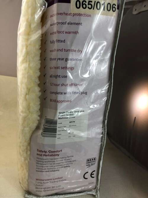 Heated Single Mattress Cover