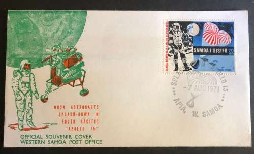 1971 APOLLO XV Splashdown cover
