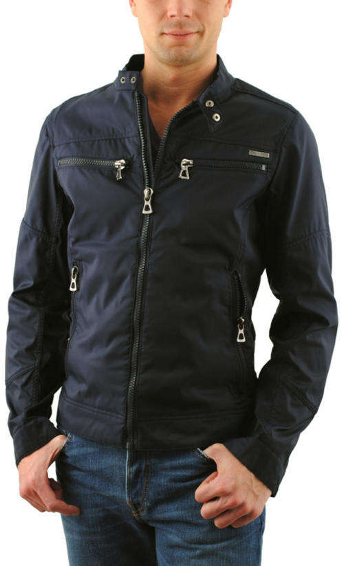 Rare!!! New Mens Guess Jacket Light Spring Summer Dark Blue