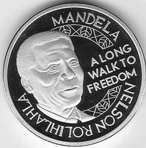 New!! Nelson Rolihlahla Mandela Long Walk To Freedom 1oz .999 Fine Silver Plated Coin