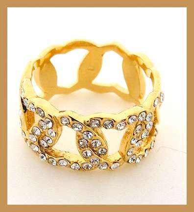 GP Heart Link Ring with Cubic Zirconium Size 11 (20.6mm)