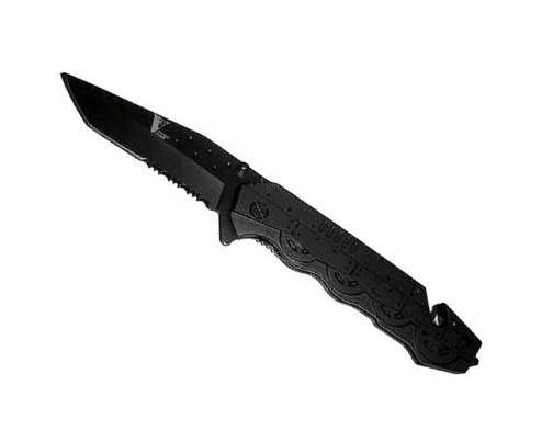 20cm Lock-Back Tactical Rescue Knife - Black