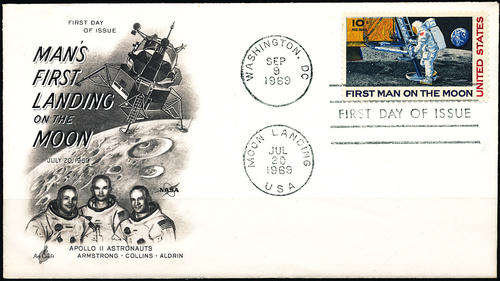 USA 1969 FDC "First Man on the Moon" - beautiful cover - very scarce ...
